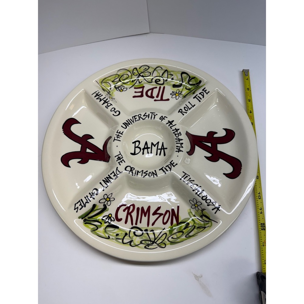 Magnolia Lane University of Alabama Crimson Tide Chip and Dip Serving Platter